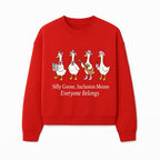 Silly Goose Inclusion Art Print - Everyone Belongs Theme, Cute Ducks with Accessories, Positive Vibes Wall Decor for Home or Kids' Room - Sweatshirt 1758093385285.jpg