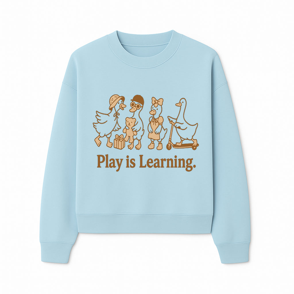 Play is Learning: Cute Cartoon Ducks with Gifts and Toys for Kids' Educational Decor - Sweatshirt 1758093385484.jpg
