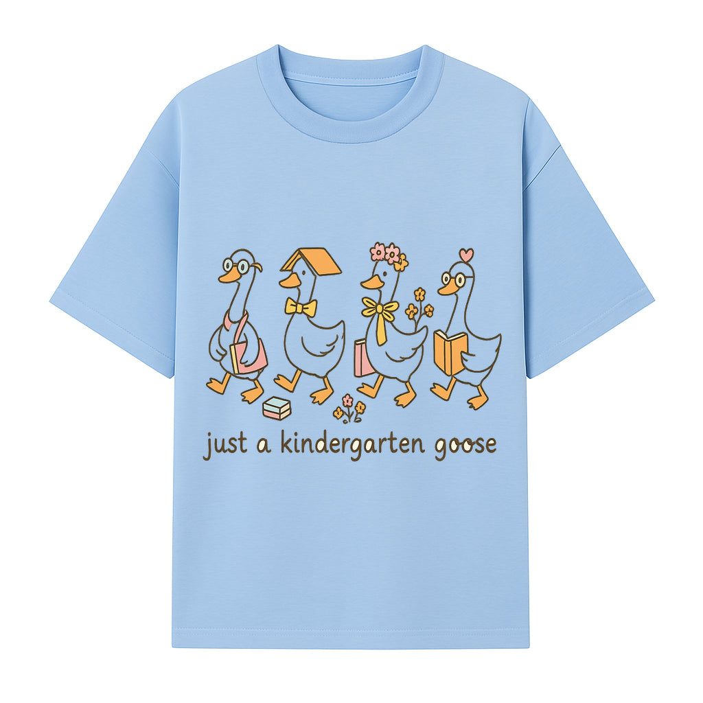 Just a Kindergarten Goose Funny Duck Design for Kids' Apparel and Accessories - T-shirt 1758093385495.jpg