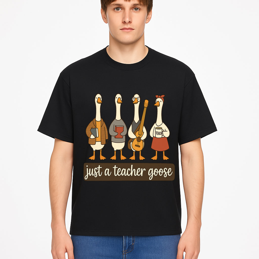 Teacher Goose Art Print | Cute Teacher Gift | Whimsical Classroom Decor | Fun Educational Decor | Nursery Wall Art - T-shirt 1758093385789.jpg