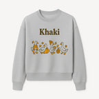 Khaki Duck Family Autumn Decor - Cute Illustrated Ducks with Pumpkins, Hats, and Leaves - Fall Home Decor Wall Art - Sweatshirt 1758093385890.jpg