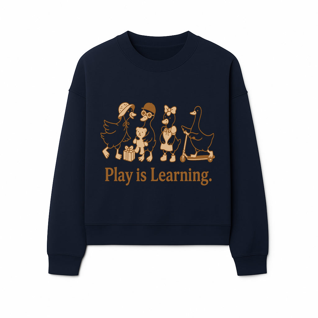 Play is Learning: Cute Cartoon Ducks with Gifts and Toys for Kids' Educational Decor - Sweatshirt 1758093385995.jpg