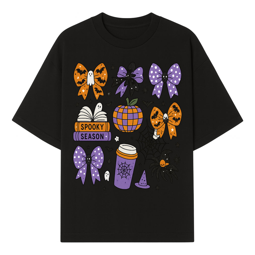 Halloween-Themed Stickers Set - Spooky Season Bows, Pumpkins, Ghosts, and Spider Design for Party Decor and Crafting Projects - T-shirt 1758093386050.jpg