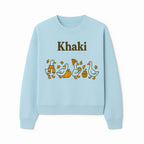 Khaki Duck Family Autumn Decor - Cute Illustrated Ducks with Pumpkins, Hats, and Leaves - Fall Home Decor Wall Art - Sweatshirt 1758093386066.jpg
