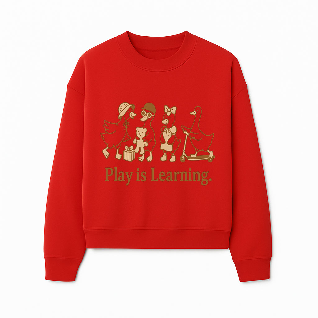 Play is Learning: Cute Cartoon Ducks with Gifts and Toys for Kids' Educational Decor - Sweatshirt 1758093386157.jpg