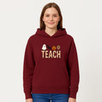 Halloween Teacher Decor | Cute Ghost, Bat, Pumpkin, Spiderweb | Floral 'Teach' Sign | Classroom Wall Art | Fall Aesthetic - Hoodie 1758093386168.jpg