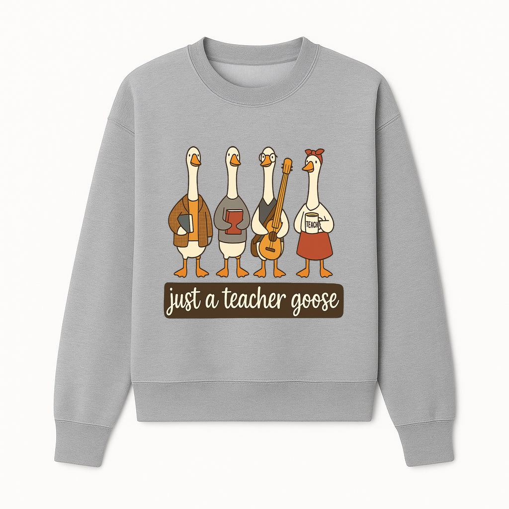 Teacher Goose Art Print | Cute Teacher Gift | Whimsical Classroom Decor | Fun Educational Decor | Nursery Wall Art - Sweatshirt 1758093386200.jpg