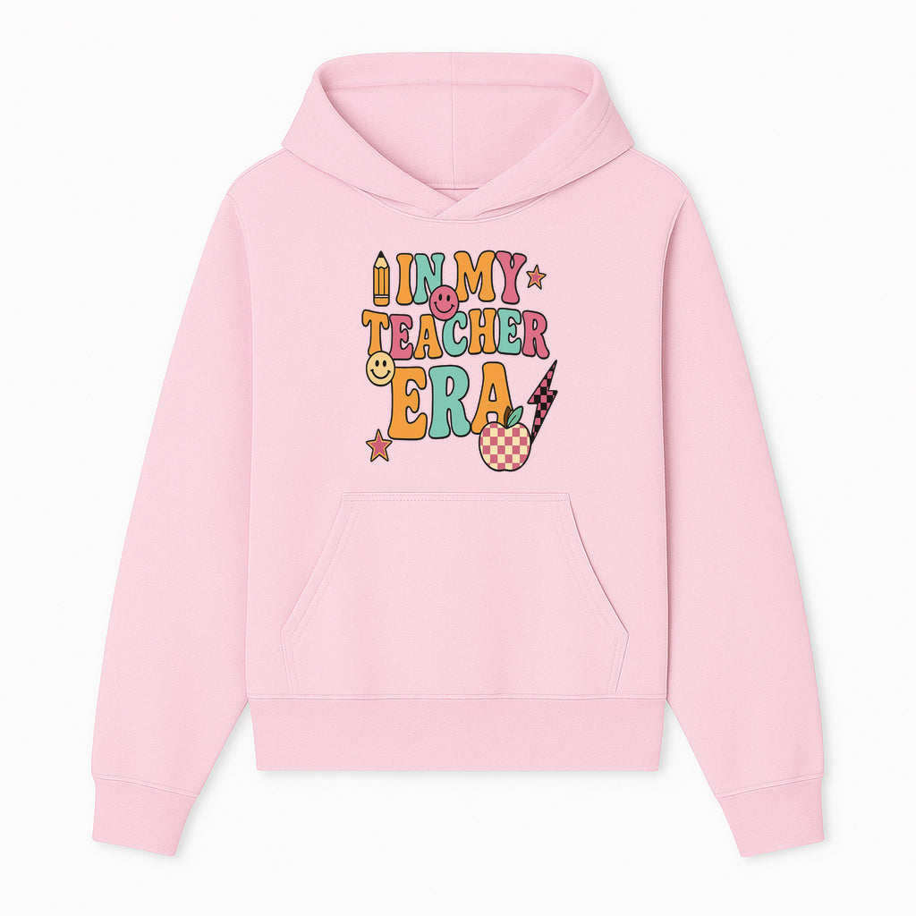 In My Teacher Era Graphic Tee - Retro Style with Happy Faces and School Elements, Perfect for Educators - Hoodie 1758093386238.jpg