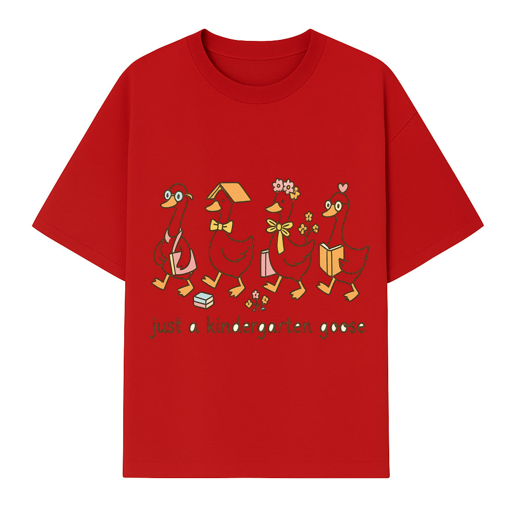 Just a Kindergarten Goose Funny Duck Design for Kids' Apparel and Accessories - T-shirt 1758093386257.jpg