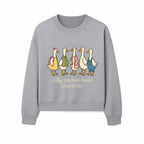 Silly Teachers Build Character - Cute Duck Illustration for Classroom Decor, Teacher Gifts, Educational Art Print - Sweatshirt 1758093386271.jpg