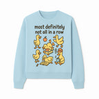 Funny Duck Art Print - 'Most Definitely Not All in a Row' - Quirky Home Decor, Cute Animal Illustration, Whimsical Gift - Sweatshirt 1758093386373.jpg