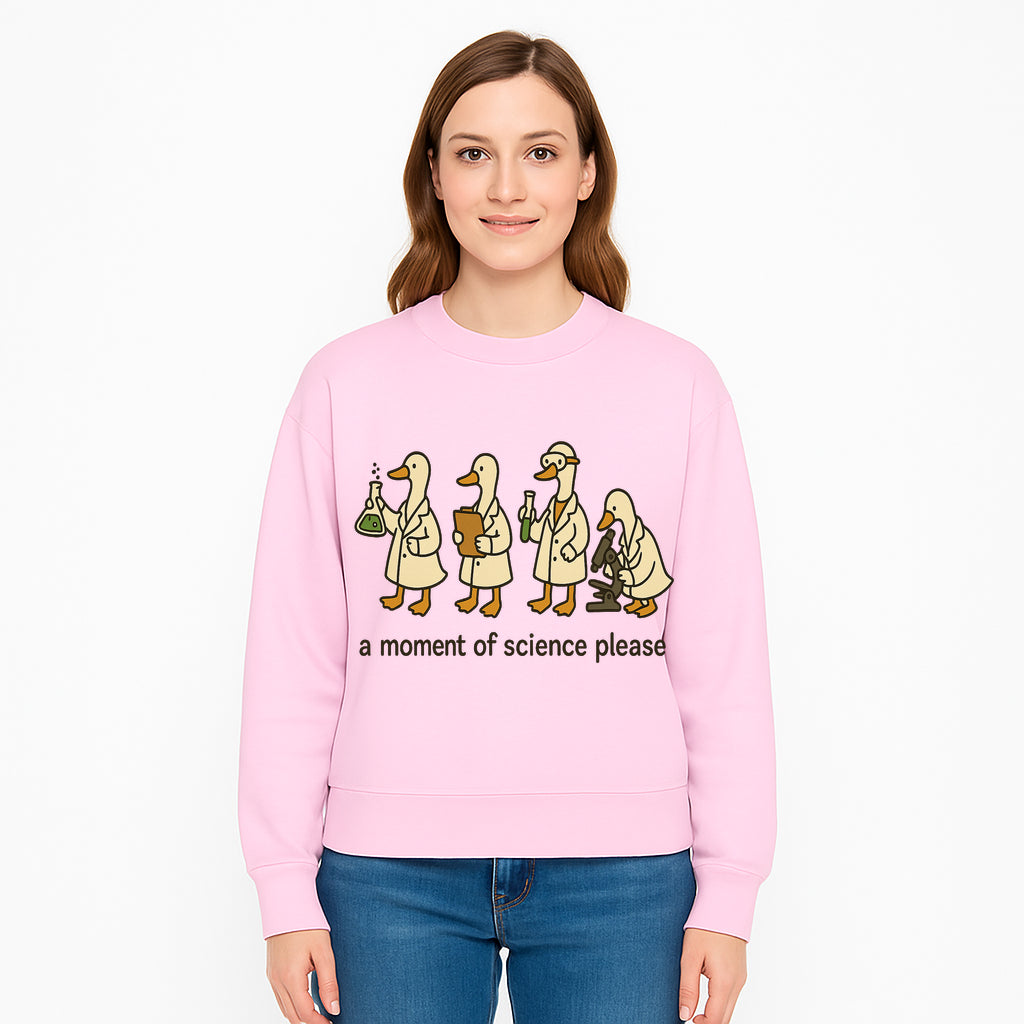 Funny Science Ducks Print - A Moment of Science Please - Cute Lab Ducks Illustration for Kids, Science Lovers, Home Decor - Sweatshirt 1758093386423.jpg