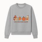 Cozy Classroom Season Fall Decor - Apple, Books, Pumpkin, Maple Leaf - Autumn Classroom Wall Art for Teachers and Students - Sweatshirt 1758093386462.jpg