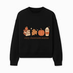 Cozy Classroom Season Fall Decor - Apple, Books, Pumpkin, Maple Leaf - Autumn Classroom Wall Art for Teachers and Students - Sweatshirt 1758093386648.jpg