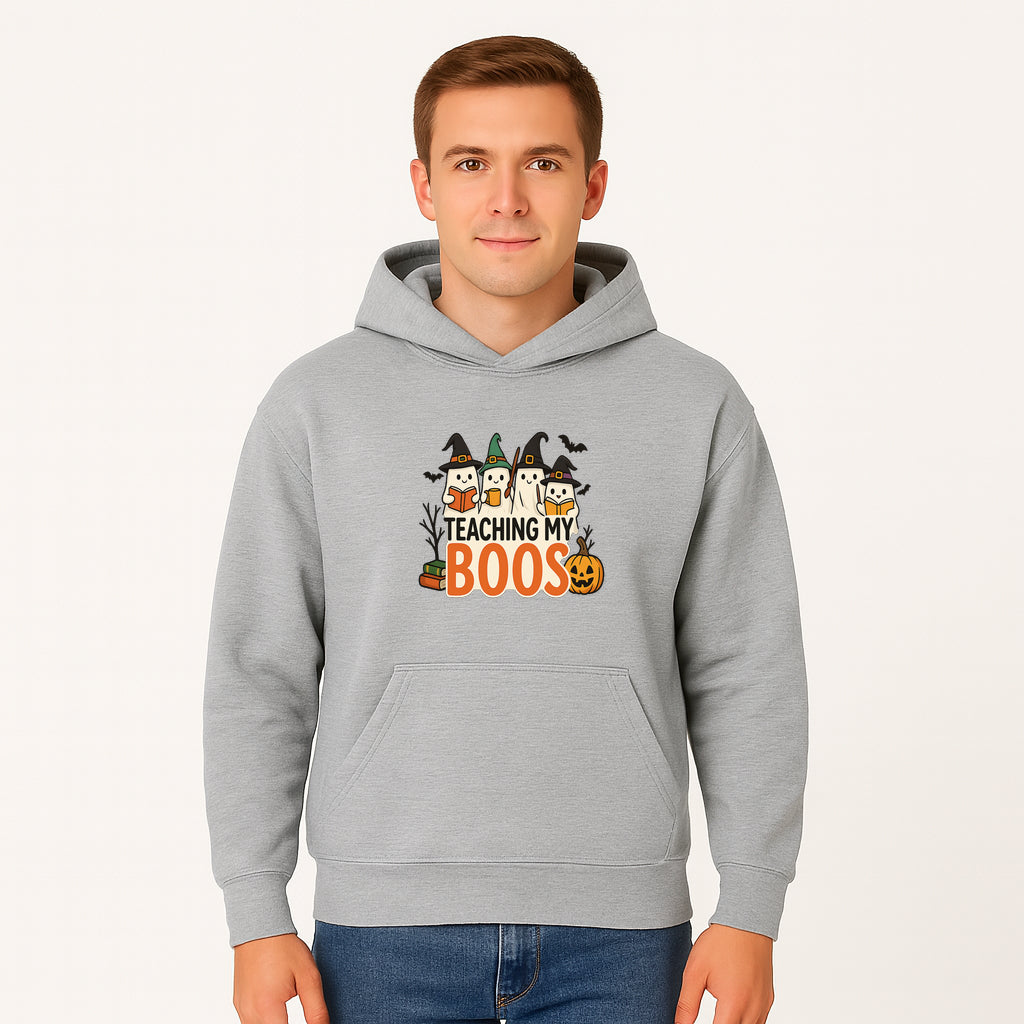Teaching My Boos Halloween Ghosts Graphic Tee, Cute Witch Ghosts, Spooky Fun, Fall Apparel for Kids and Adults - Hoodie 1758093386931.jpg