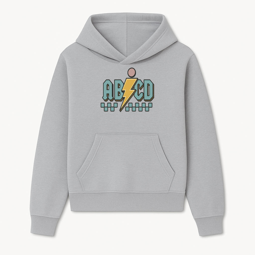 Colorful ABCD Lightning Bolt Graphic Tee for Kids - Fun, Educational, and Stylish Clothing - Hoodie 1758093386980.jpg