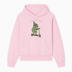 Funny Frog Scooting Off to Teach English T-Shirt, Cute Teacher Gift, Humorous Classroom Apparel, Whimsical Design for ESL Educators - Hoodie 1758093387050.jpg