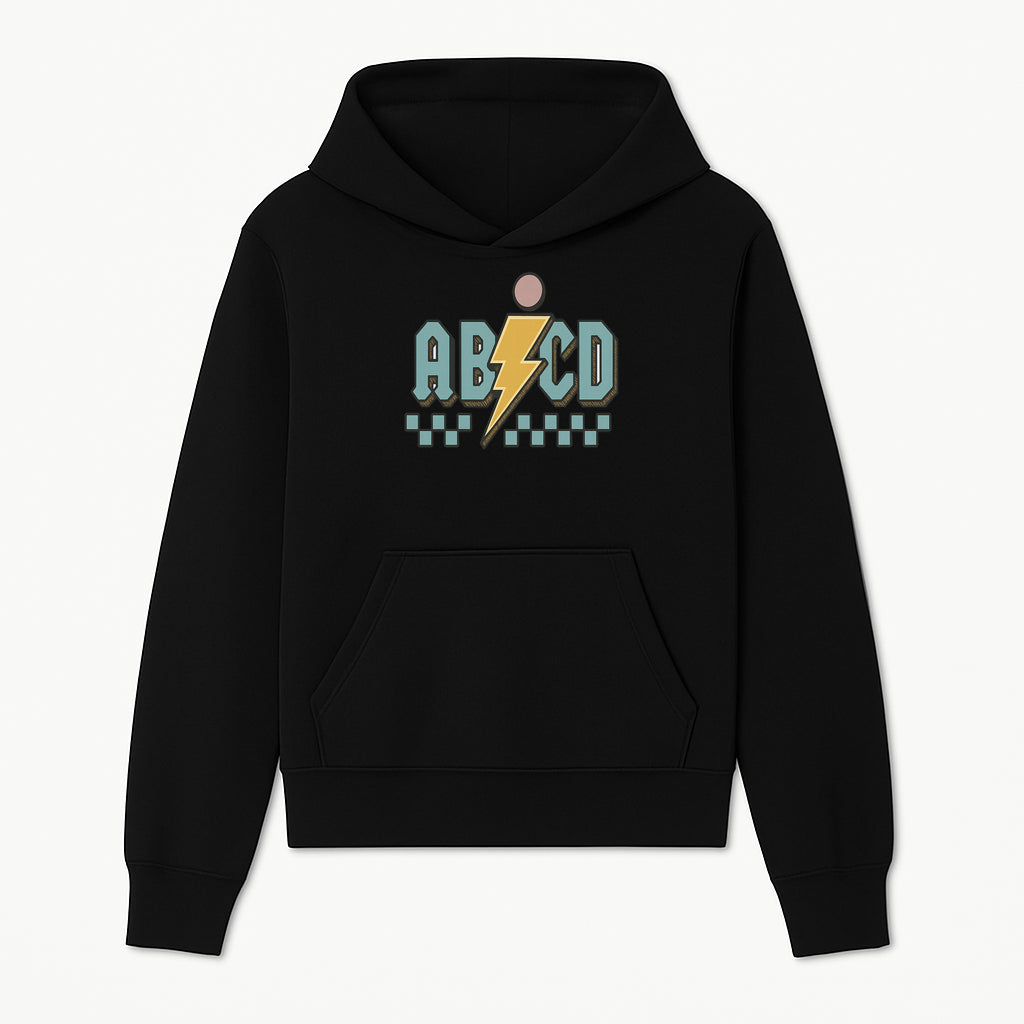 Colorful ABCD Lightning Bolt Graphic Tee for Kids - Fun, Educational, and Stylish Clothing - Hoodie 1758093387142.jpg