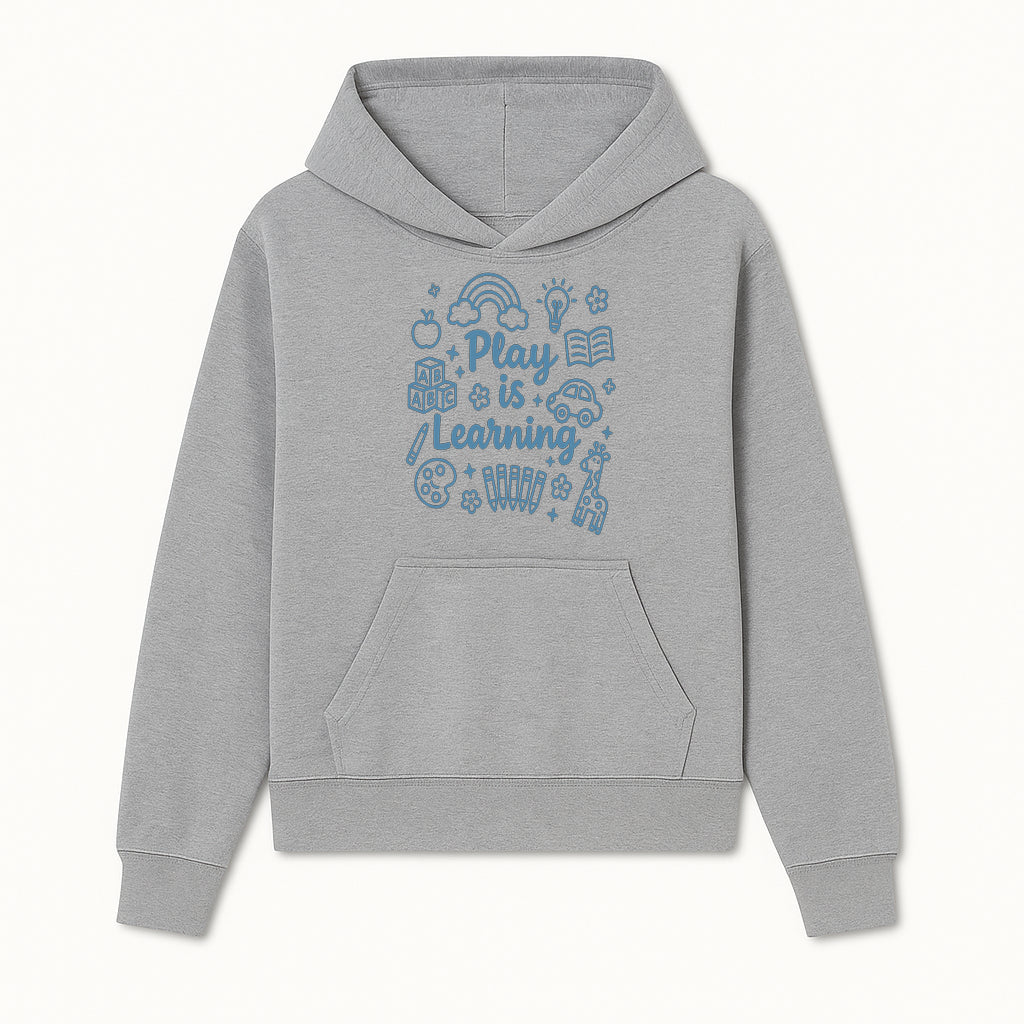 Play is Learning Kids Wall Art - Educational Nursery Decor with Rainbow, Blocks, and Fun Illustrations for Children s Room - Hoodie 1758093387254.jpg