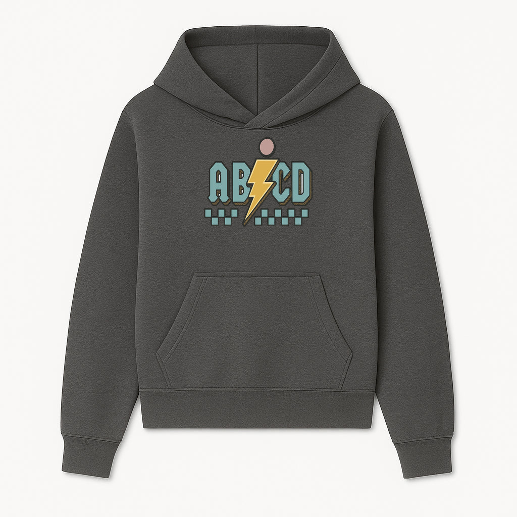 Colorful ABCD Lightning Bolt Graphic Tee for Kids - Fun, Educational, and Stylish Clothing - Hoodie 1758093387286.jpg