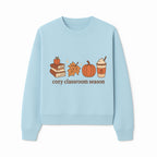 Cozy Classroom Season Fall Decor - Apple, Books, Pumpkin, Maple Leaf - Autumn Classroom Wall Art for Teachers and Students - Sweatshirt 1758093387368.jpg
