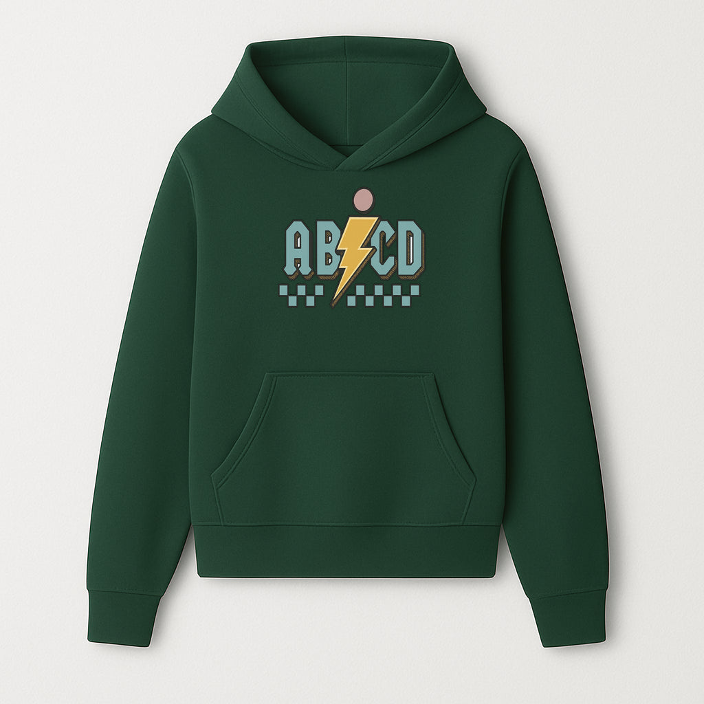 Colorful ABCD Lightning Bolt Graphic Tee for Kids - Fun, Educational, and Stylish Clothing - Hoodie 1758093387435.jpg