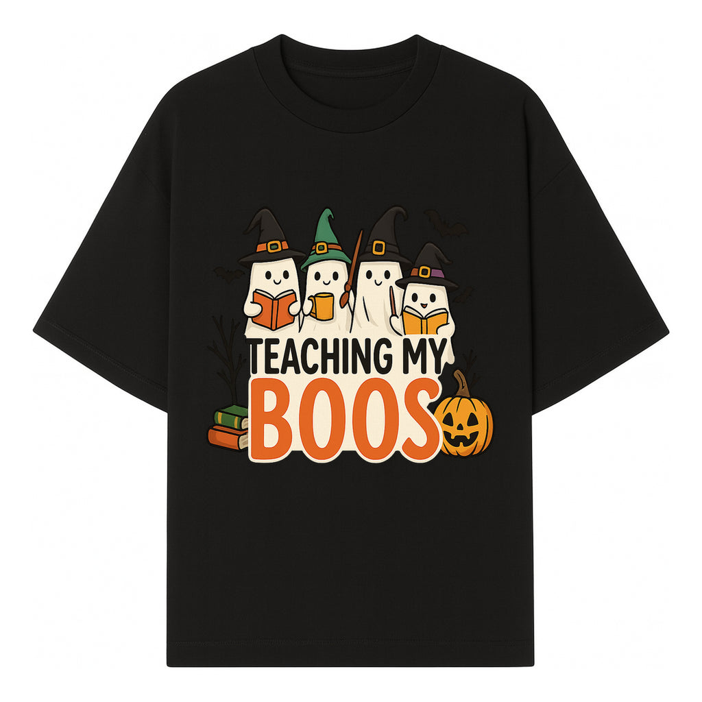 Teaching My Boos Halloween Ghosts Graphic Tee, Cute Witch Ghosts, Spooky Fun, Fall Apparel for Kids and Adults - T-shirt 1758093387465.jpg