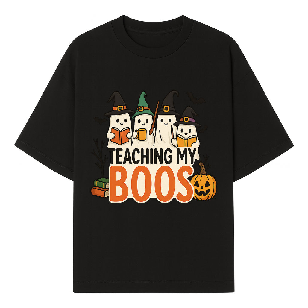 Teaching My Boos Halloween Ghosts Graphic Tee, Cute Witch Ghosts, Spooky Fun, Fall Apparel for Kids and Adults - T-shirt 1758093387465.jpg