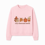 Cozy Classroom Season Fall Decor - Apple, Books, Pumpkin, Maple Leaf - Autumn Classroom Wall Art for Teachers and Students - Sweatshirt 1758093387576.jpg
