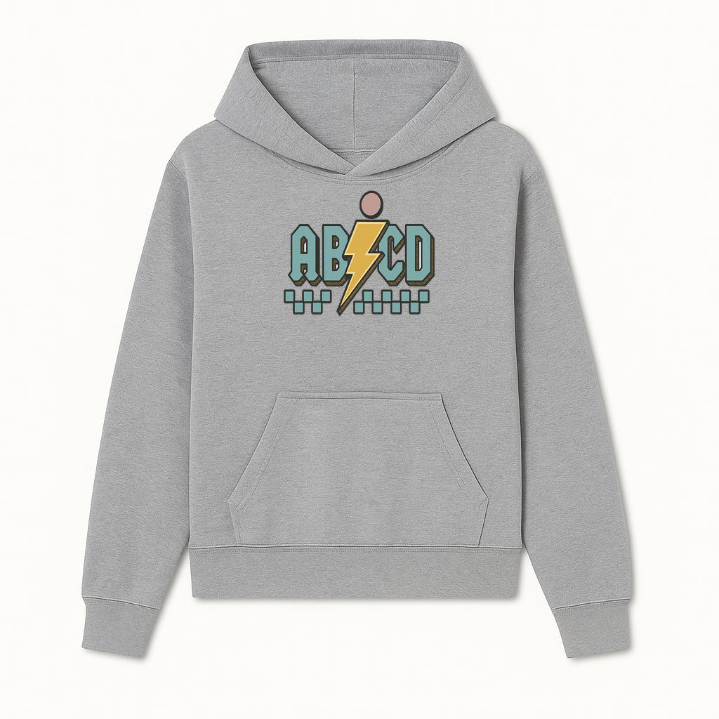 Colorful ABCD Lightning Bolt Graphic Tee for Kids - Fun, Educational, and Stylish Clothing - Hoodie 1758093387665.jpg
