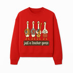 Teacher Goose Art Print | Cute Teacher Gift | Whimsical Classroom Decor | Fun Educational Decor | Nursery Wall Art - Sweatshirt 1758093387773.jpg