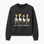First Grade Goose Ducks Graphic Tee, Cute Animals T-Shirt for Kids, Back to School Apparel, Educational Humor Design - Sweatshirt 1758093387833.jpg