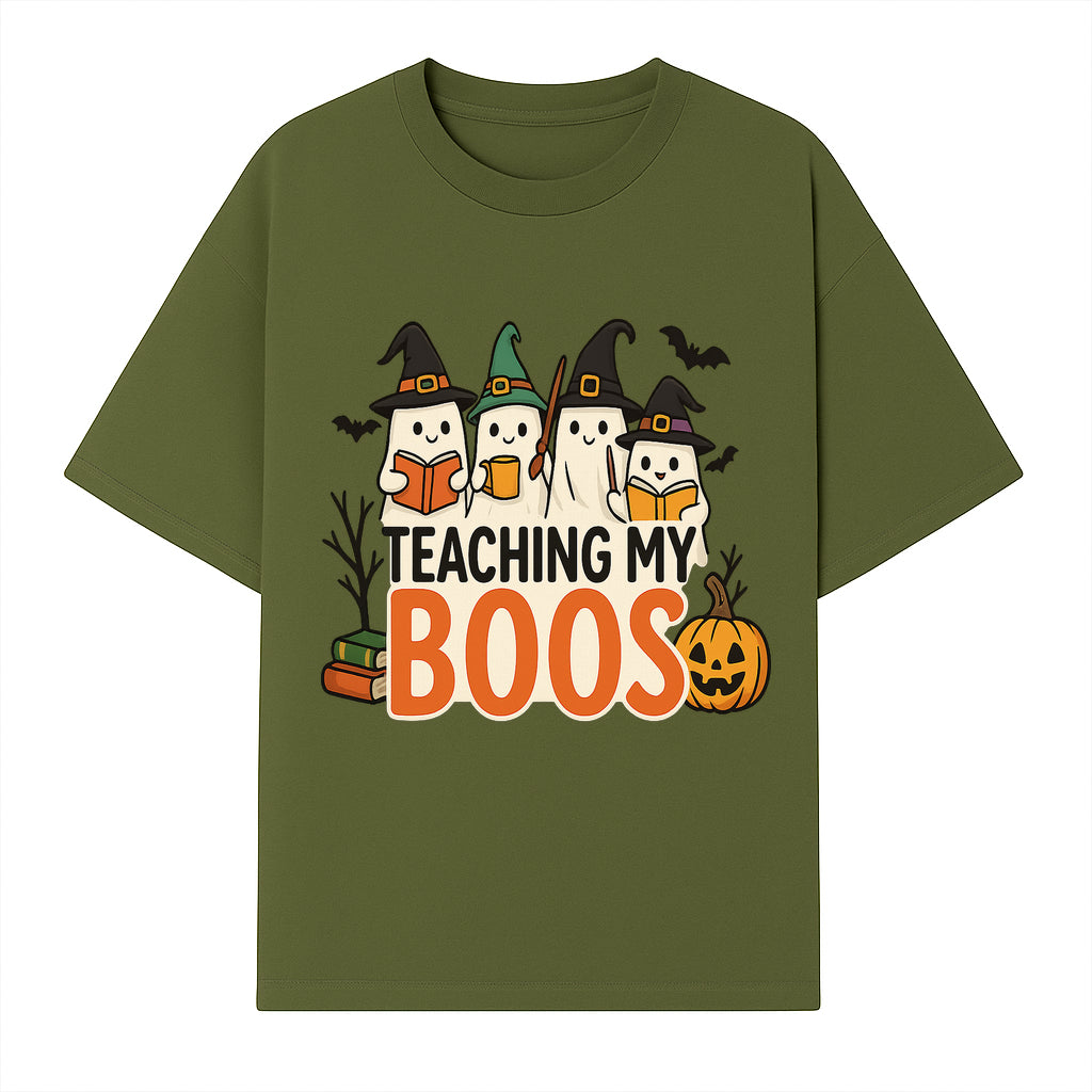 Teaching My Boos Halloween Ghosts Graphic Tee, Cute Witch Ghosts, Spooky Fun, Fall Apparel for Kids and Adults - T-shirt 1758093387864.jpg