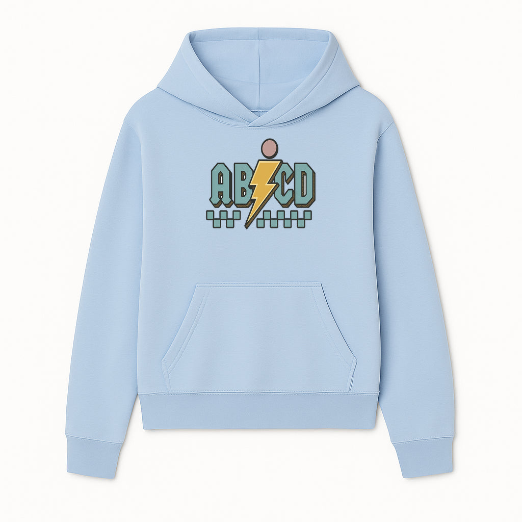 Colorful ABCD Lightning Bolt Graphic Tee for Kids - Fun, Educational, and Stylish Clothing - Hoodie 1758093387885.jpg