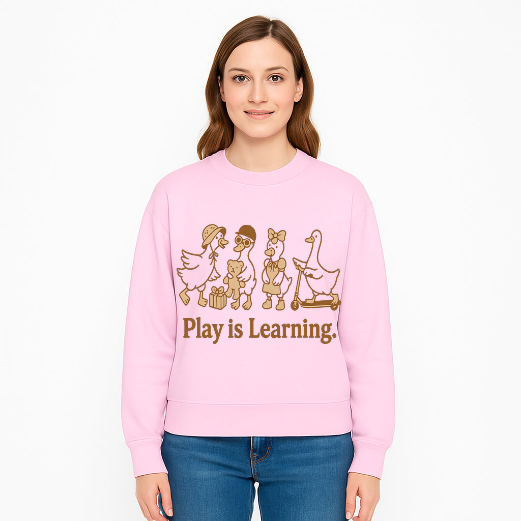 Play is Learning: Cute Cartoon Ducks with Gifts and Toys for Kids' Educational Decor - Sweatshirt 1758093387907.jpg