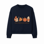Cozy Classroom Season Fall Decor - Apple, Books, Pumpkin, Maple Leaf - Autumn Classroom Wall Art for Teachers and Students - Sweatshirt 1758093387947.jpg