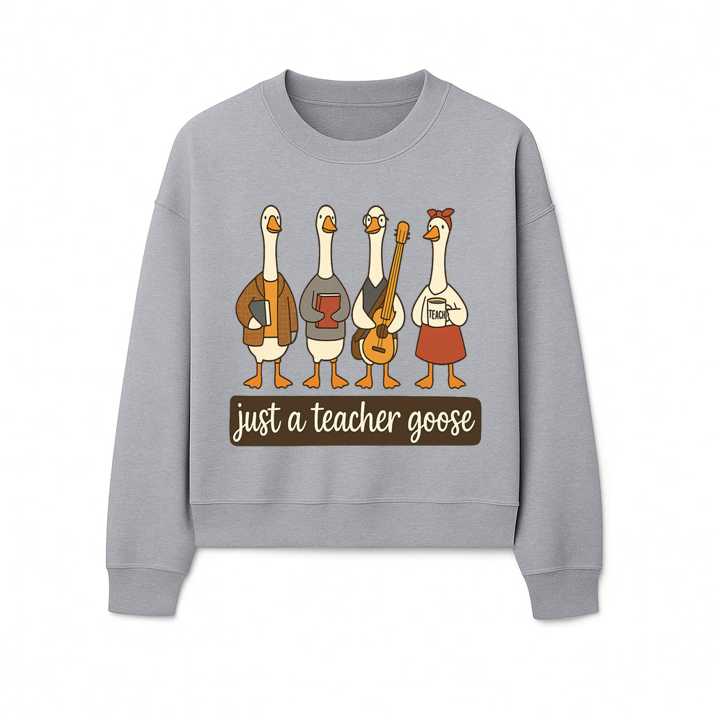 Teacher Goose Art Print | Cute Teacher Gift | Whimsical Classroom Decor | Fun Educational Decor | Nursery Wall Art - Sweatshirt 1758093387955.jpg
