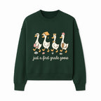 First Grade Goose Ducks Graphic Tee, Cute Animals T-Shirt for Kids, Back to School Apparel, Educational Humor Design - Sweatshirt 1758093387978.jpg