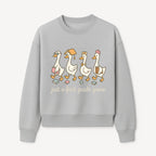 First Grade Goose Ducks Graphic Tee, Cute Animals T-Shirt for Kids, Back to School Apparel, Educational Humor Design - Sweatshirt 1758093388169.jpg
