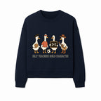 Silly Teachers Build Character Ducks Graphic Tee for Kids Fun Classroom Humor Shirt with Soccer, Music, and Learning Themes - Sweatshirt 1758093388175.jpg