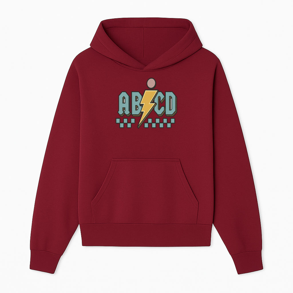 Colorful ABCD Lightning Bolt Graphic Tee for Kids - Fun, Educational, and Stylish Clothing - Hoodie 1758093388219.jpg