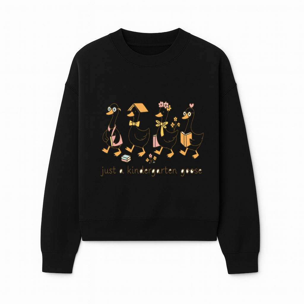 Just a Kindergarten Goose Funny Duck Design for Kids' Apparel and Accessories - Sweatshirt 1758093388354.jpg