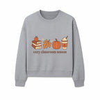 Cozy Classroom Season Fall Decor - Apple, Books, Pumpkin, Maple Leaf - Autumn Classroom Wall Art for Teachers and Students - Sweatshirt 1758093388367.jpg