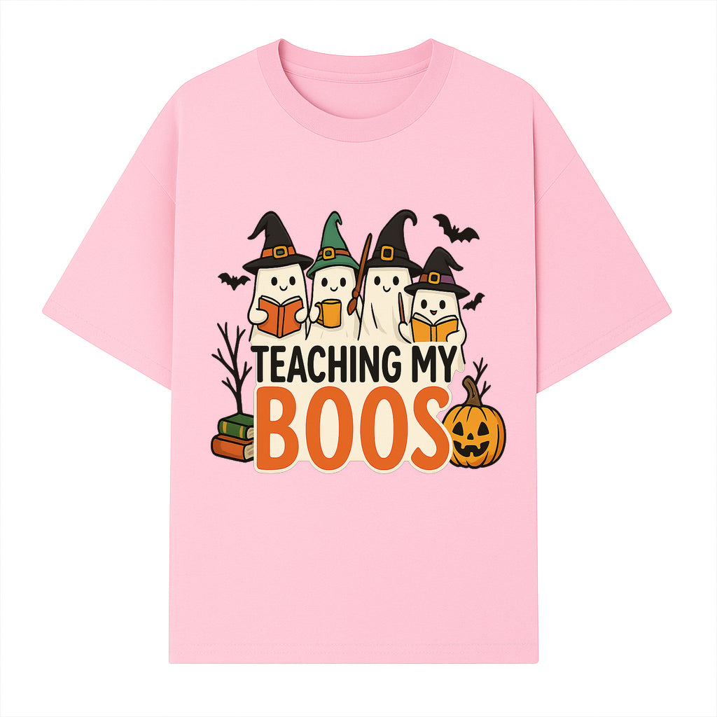 Teaching My Boos Halloween Ghosts Graphic Tee, Cute Witch Ghosts, Spooky Fun, Fall Apparel for Kids and Adults - T-shirt 1758093388380.jpg