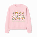 First Grade Goose Ducks Graphic Tee, Cute Animals T-Shirt for Kids, Back to School Apparel, Educational Humor Design - Sweatshirt 1758093388551.jpg