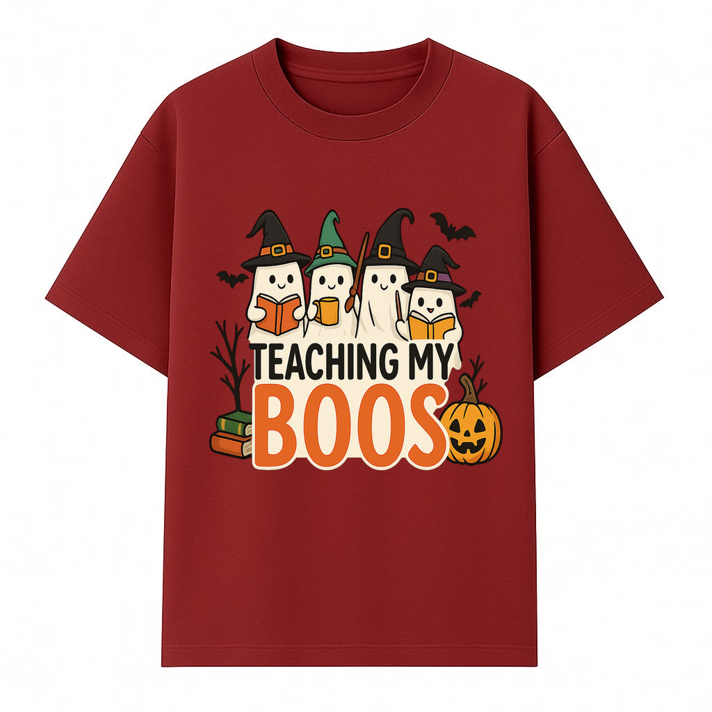Teaching My Boos Halloween Ghosts Graphic Tee, Cute Witch Ghosts, Spooky Fun, Fall Apparel for Kids and Adults - T-shirt 1758093388562.jpg