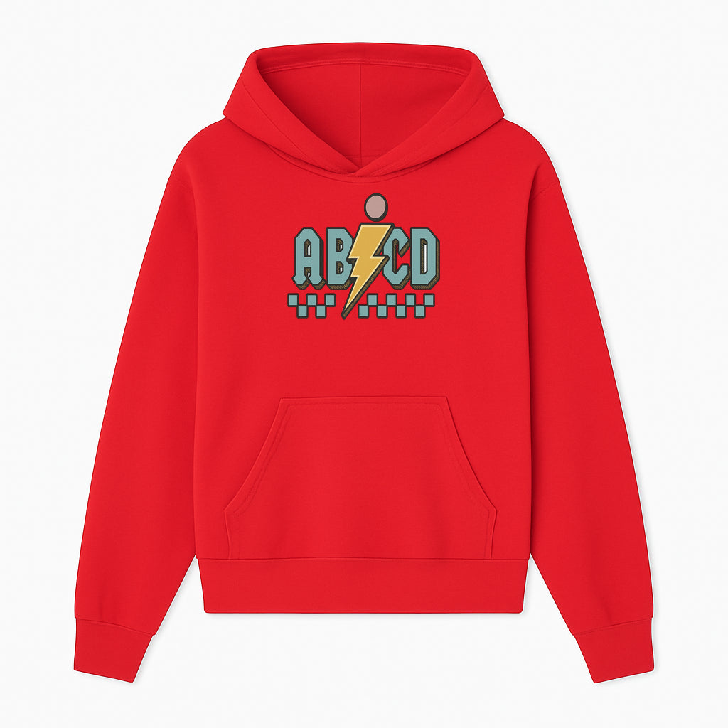 Colorful ABCD Lightning Bolt Graphic Tee for Kids - Fun, Educational, and Stylish Clothing - Hoodie 1758093388578.jpg