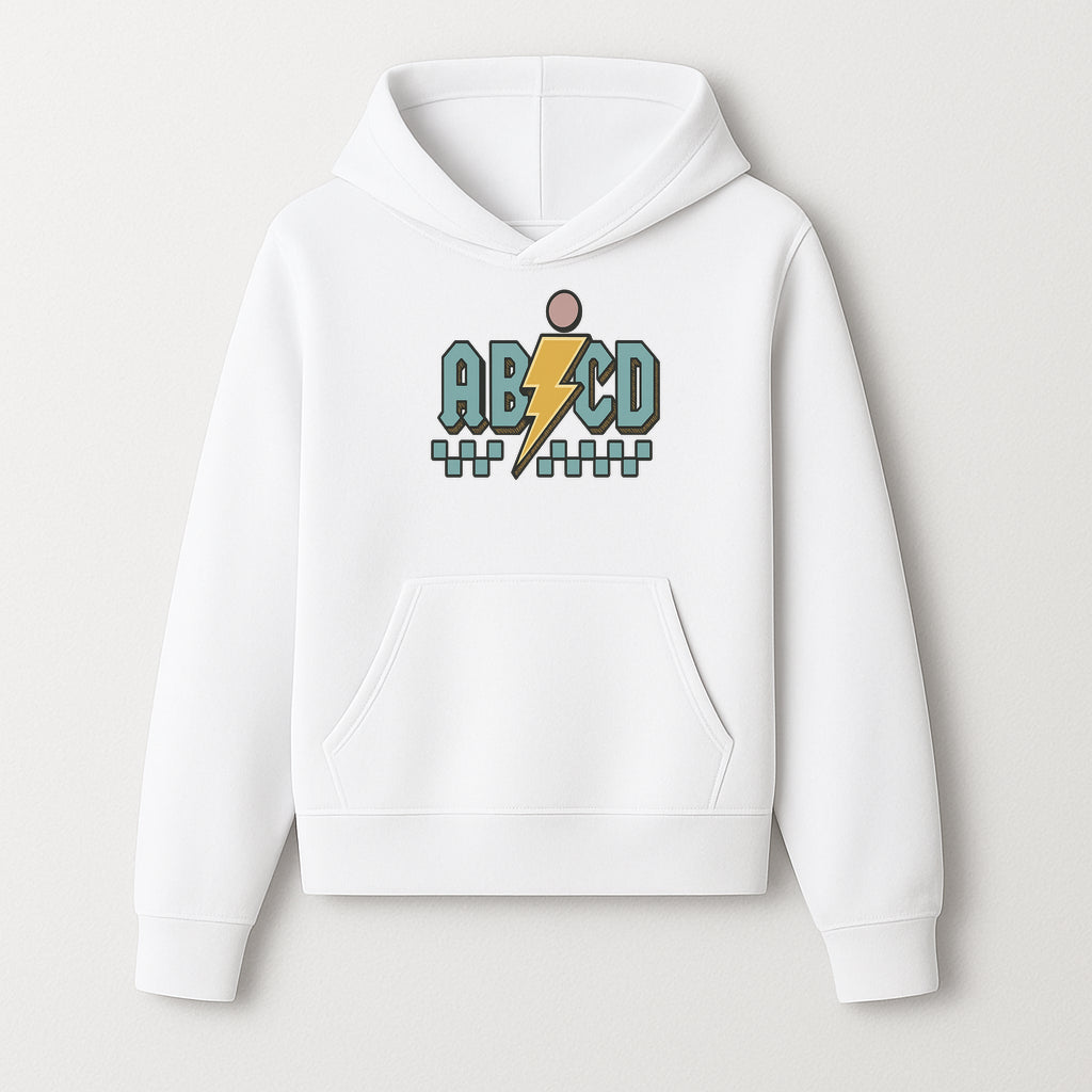 Colorful ABCD Lightning Bolt Graphic Tee for Kids - Fun, Educational, and Stylish Clothing - Hoodie 1758093388952.jpg