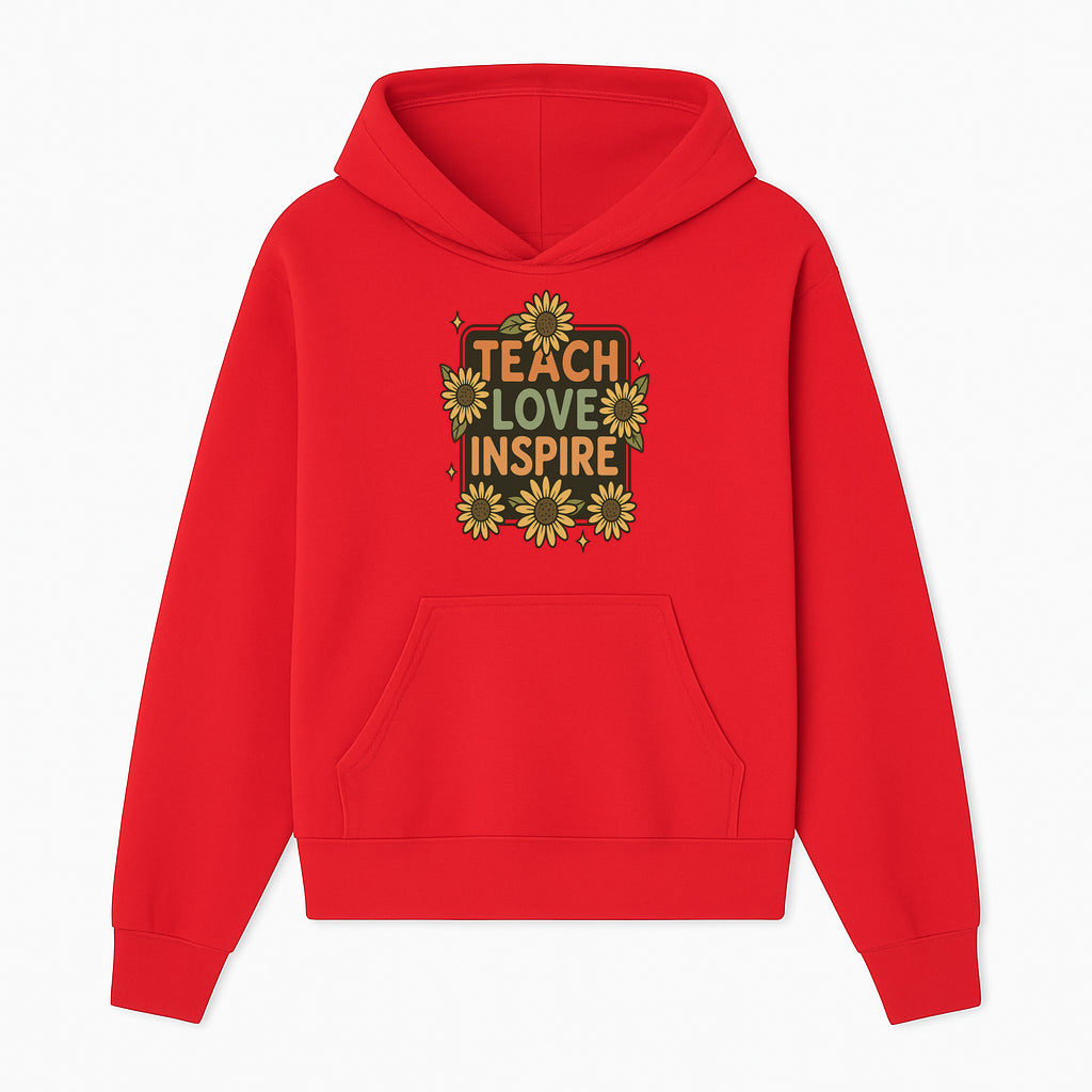 Teach Love Inspire Wall Art with Sunflowers - Motivational Home Decor for Teachers and Educators, Positive Vibes Decor - Hoodie 1758093388983.jpg
