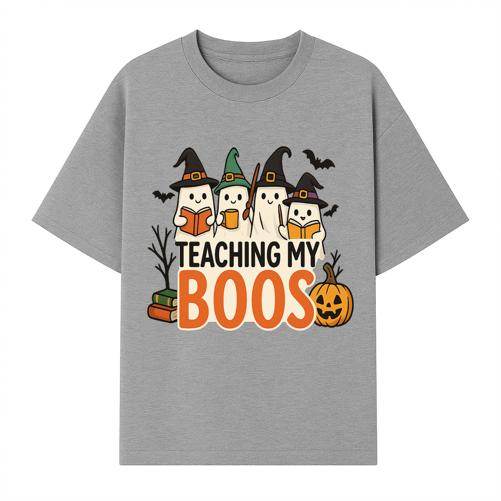 Teaching My Boos Halloween Ghosts Graphic Tee, Cute Witch Ghosts, Spooky Fun, Fall Apparel for Kids and Adults - T-shirt 1758093389013.jpg